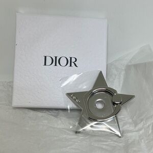 NEW! Dior Authentic Star Phone Ring Holder Grip & Stand, Silver Chrome